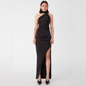 Misha Emma Satin Gown in black